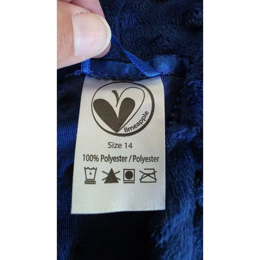 Limeapple Girls Hooded Blue Zipper Jacket Size 14 - Picture 4 of 10